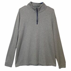 Joseph Abboud Modern Fit Gray Quarter Zip Pullover Sweater Large Cotton Modal